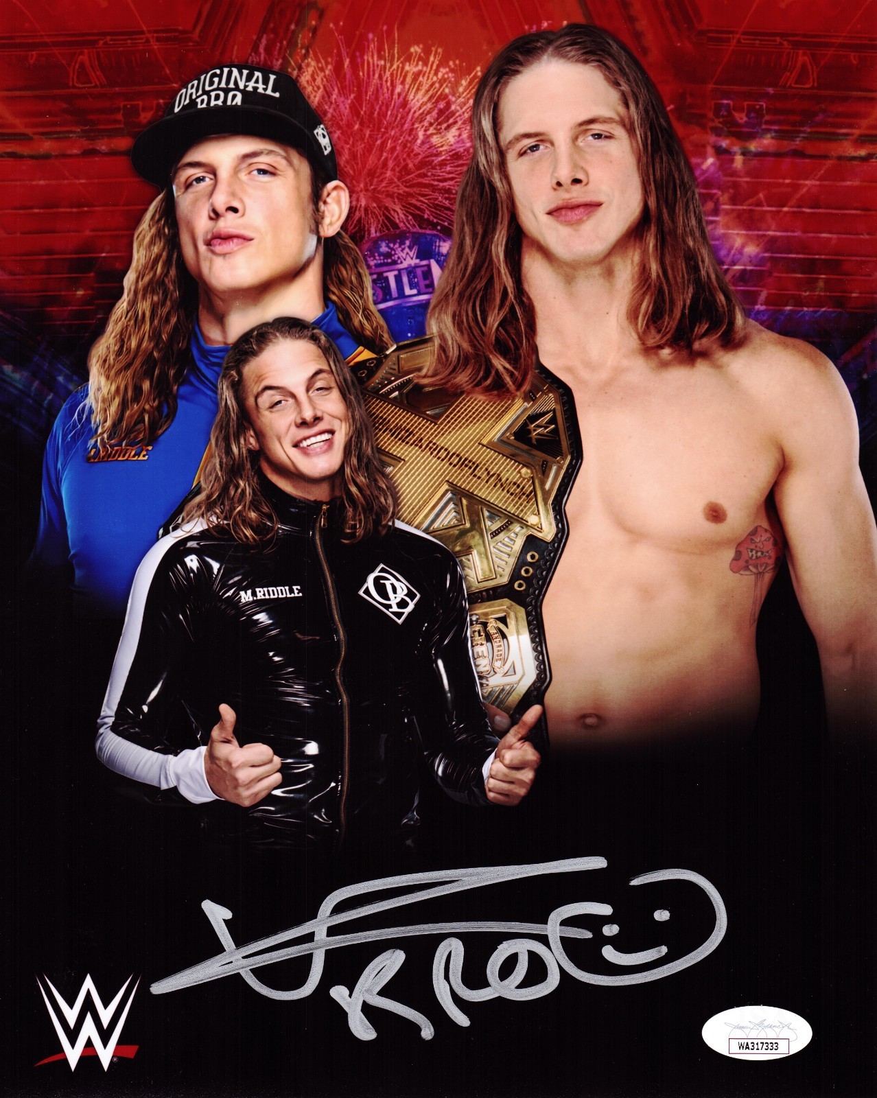 MATT RIDDLE AUTOGRAPHED 8x10 PHOTO JSA #5