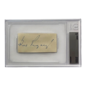 BILL RIGNEY AUTOGRAPHED CUT BECKETT AUTHENTIC 20197501 NEW YORK GIANTS