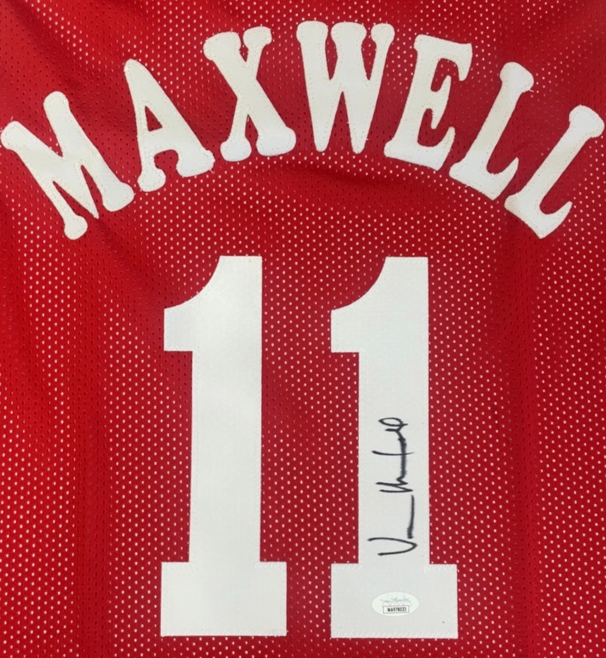 VERNON MAXWELL AUTOGRAPHED RED JERSEY JSA AUTHENTICATED - Image 2