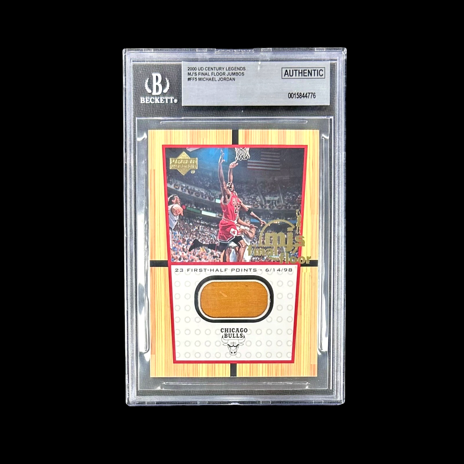 MICHAEL JORDAN 2000 UD CENTURY LEGENDS MJ's FINAL FLOOR JUMBOS CARD #FF5 BECKETT