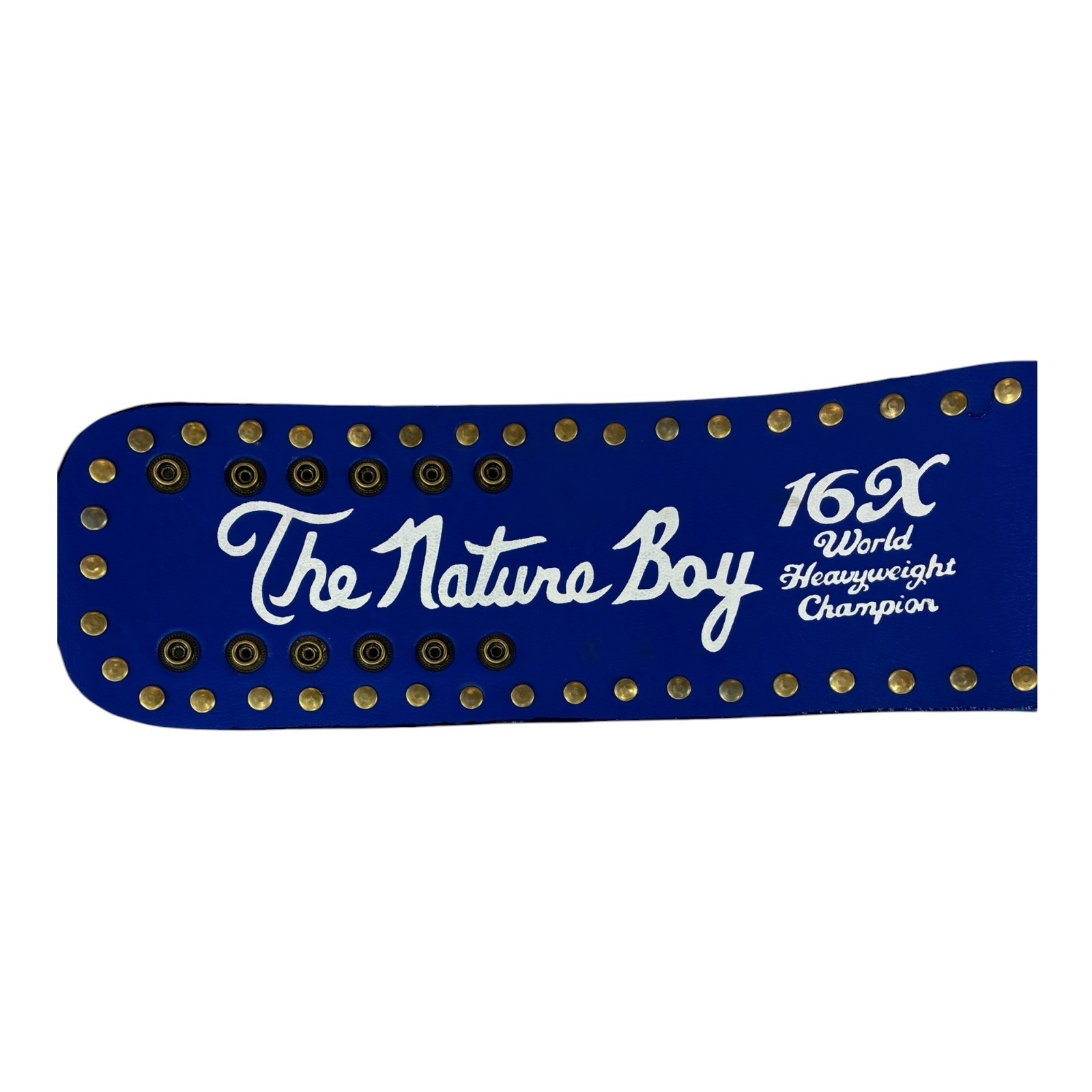 RIC FLAIR AUTOGRAPHED CUSTOM BLUE & GOLD BELT JSA NATURE BOY 16x Wooooo BLACK - Image 4