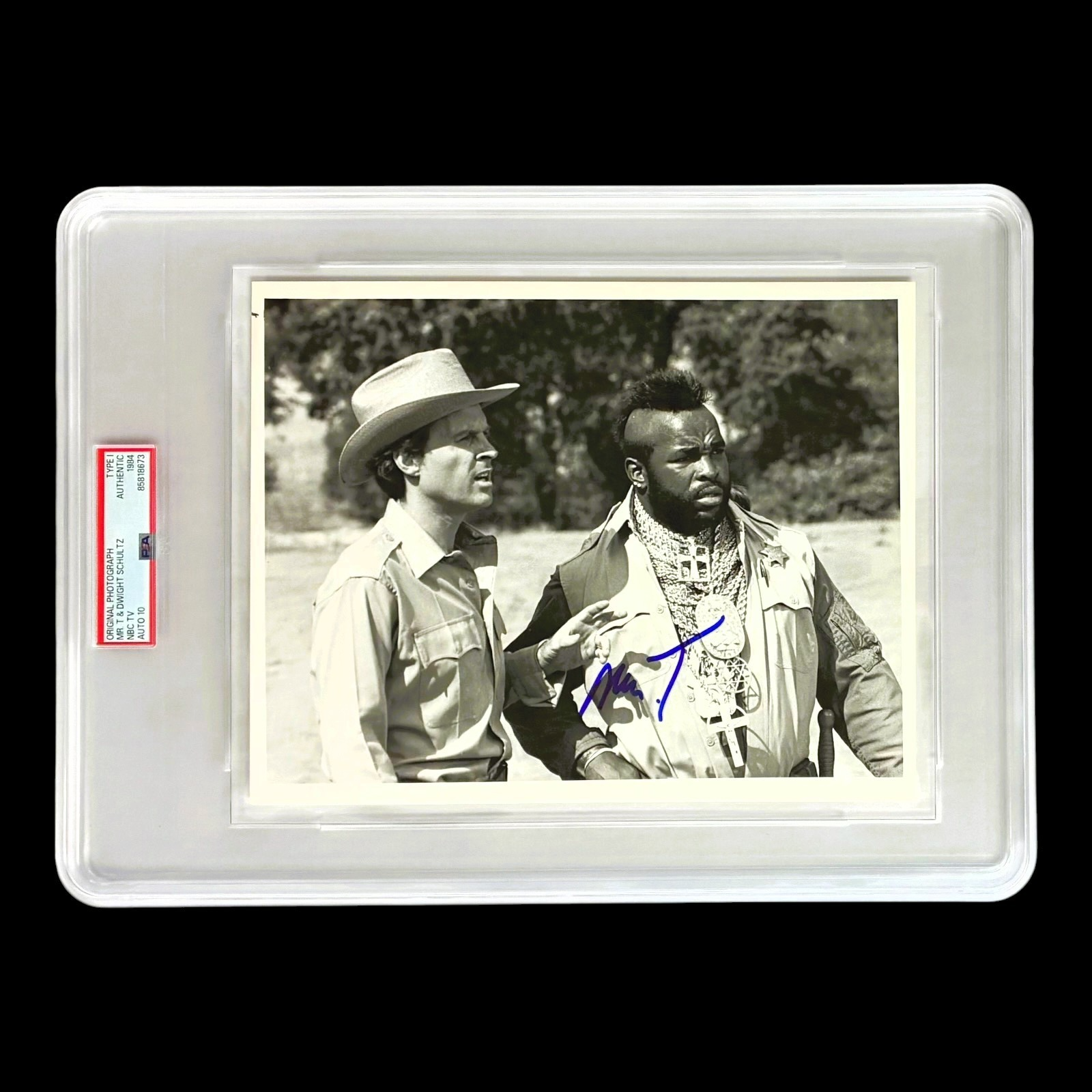 MR. T SIGNED ORIGINAL 1984 TYPE 1 PHOTOGRAPH PSA THE A TEAM HOWLING MAD MURDOCK