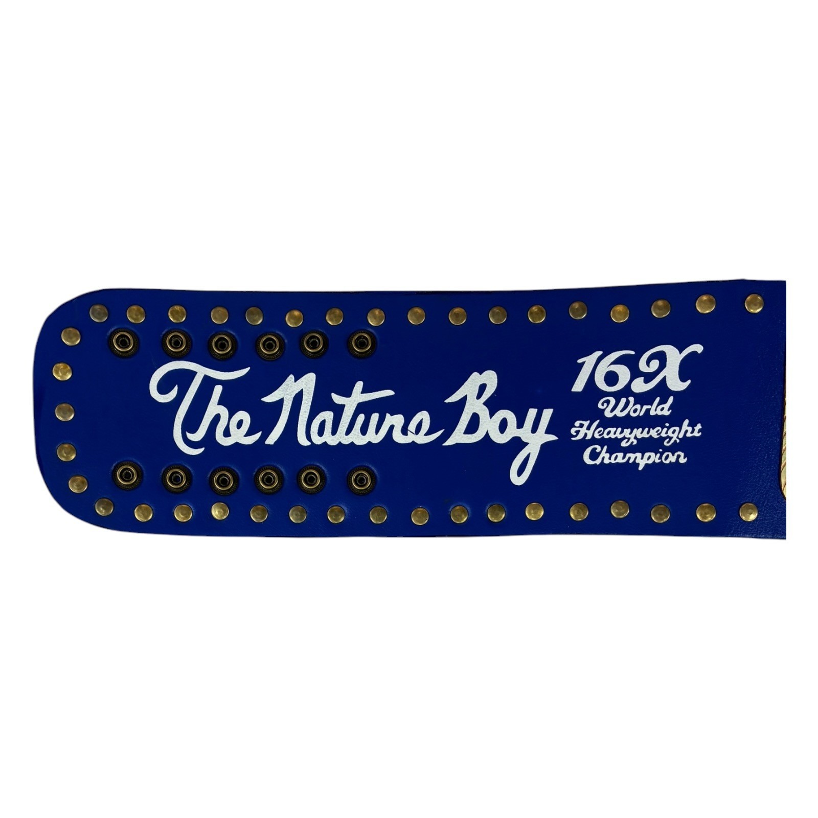 RIC FLAIR AUTOGRAPHED CUSTOM BLUE & GOLD BELT JSA NATURE BOY 16x Wooooo SILVER - Image 4