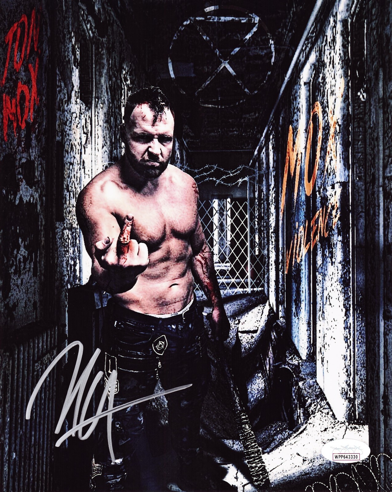 JOHN MOXLEY AUTOGRAPHED 8x10 PHOTO JSA #2 AEW