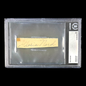 GLORIA NORD AUTOGRAPHED CUT BECKETT AUTHENTIC 20197496 ROLLER & ICE SKATER