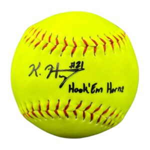 KAYDEN HENRY SIGNED SOFTBALL JSA TEXAS LONGHORNS HOOK'EM HORNS