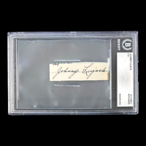 JOHNNY LUJACK AUTOGRAPHED CUT BECKETT AUTHENTIC 20197493 1947 HEISMAN WINNER