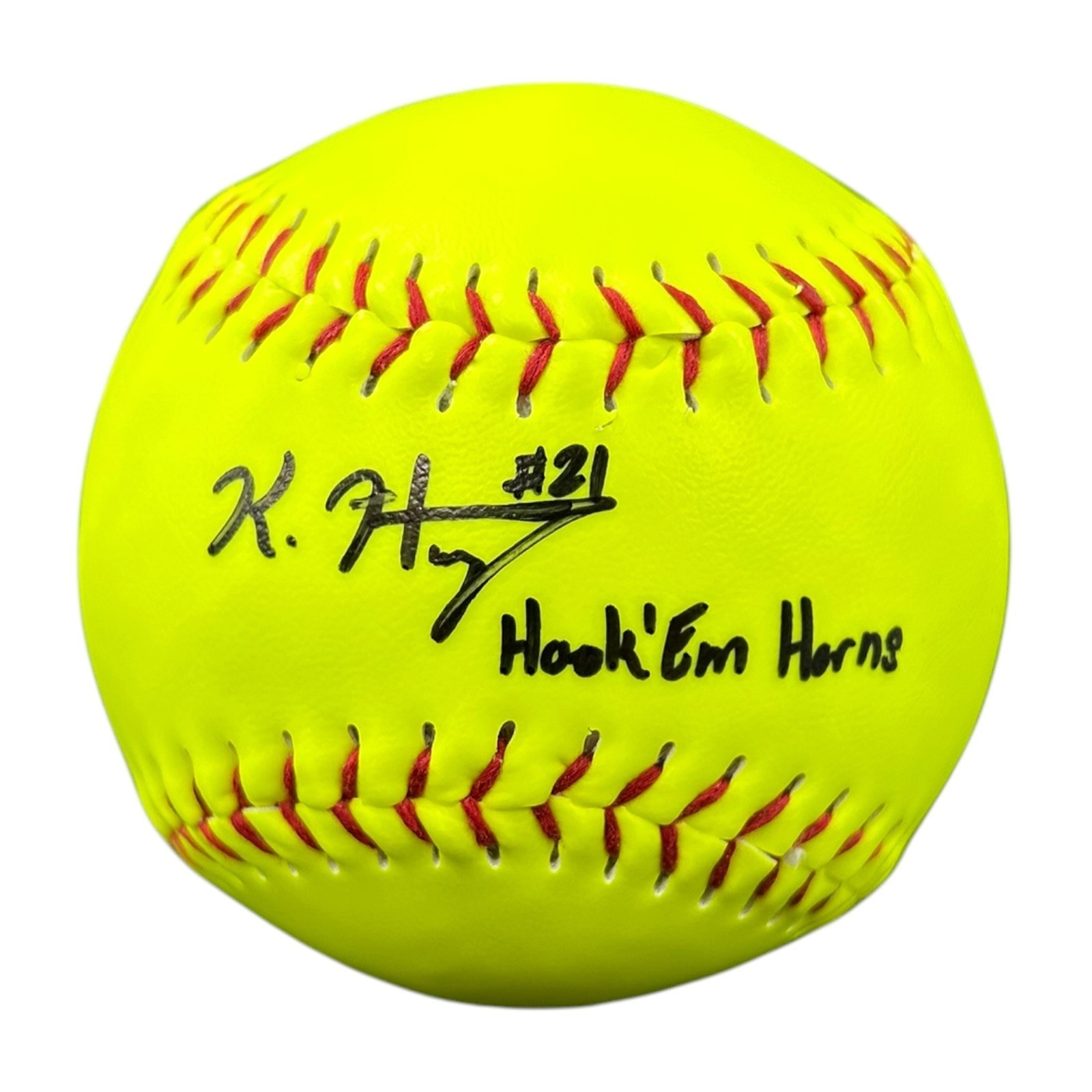 KAYDEN HENRY SIGNED SOFTBALL JSA TEXAS LONGHORNS HOOK'EM HORNS