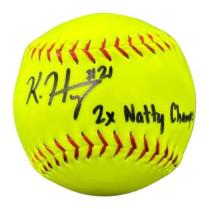 KAYDEN HENRY SIGNED SOFTBALL JSA TEXAS LONGHORNS 2x NATTY CHAMPS