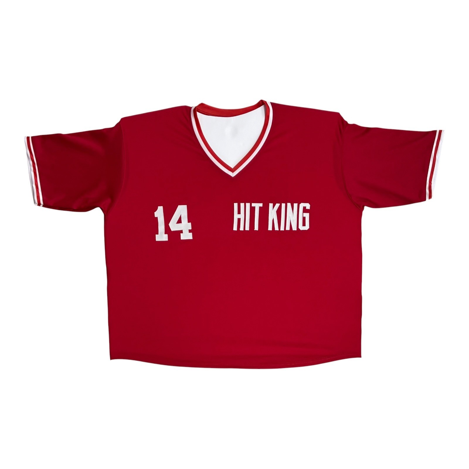 PETE ROSE AUTOGRAPHED RED/WHITE JERSEY JSA & ROSE EXCLUSIVE HOLOGRAM - Image 3