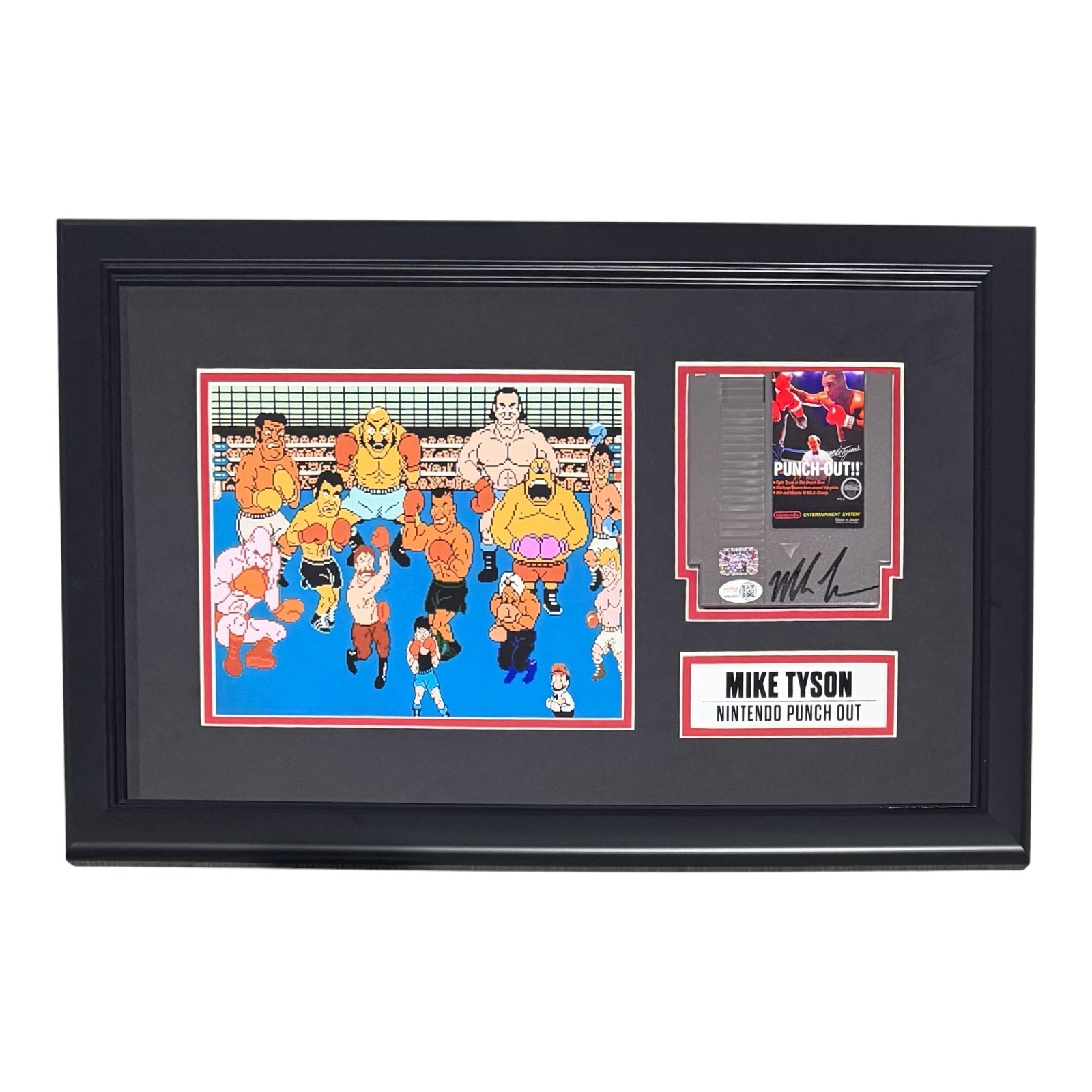 Mike Tyson Framed Signed Custom Punch Out Video Game JSA & Tyson
