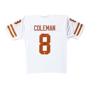CAM COLEMAN SIGNED CUSTOM WHITE JERSEY JSA AUTHENTICATED