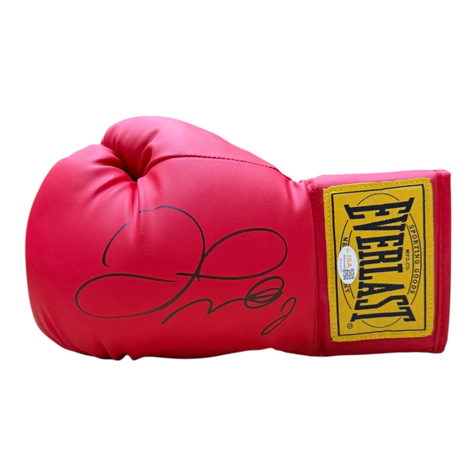 FLOYD MAYWEATHER JR. AUTOGRAPHED RED LEFT BOXING GLOVE JSA