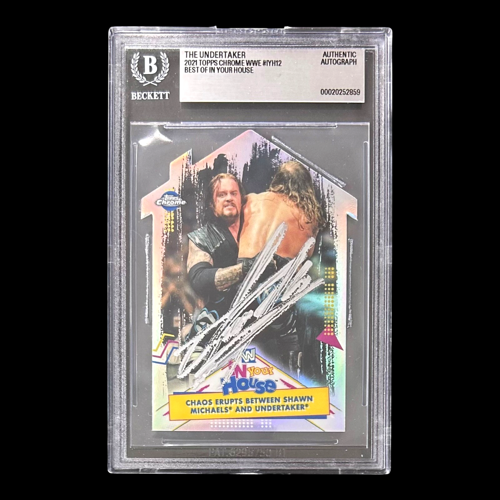 THE UNDERTAKER SIGNED 2021 TOPPS CHROME WWE Card #IYH12 BECKETT 20252859