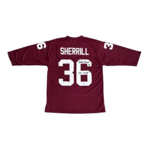 JACKIE SHERRILL AUTOGRAPHED MAROON JERSEY BECKETT AUTHENTICATED